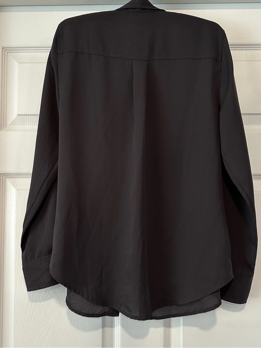 J. Crew Black Lightweight Poly Button-Up Blouse #J01